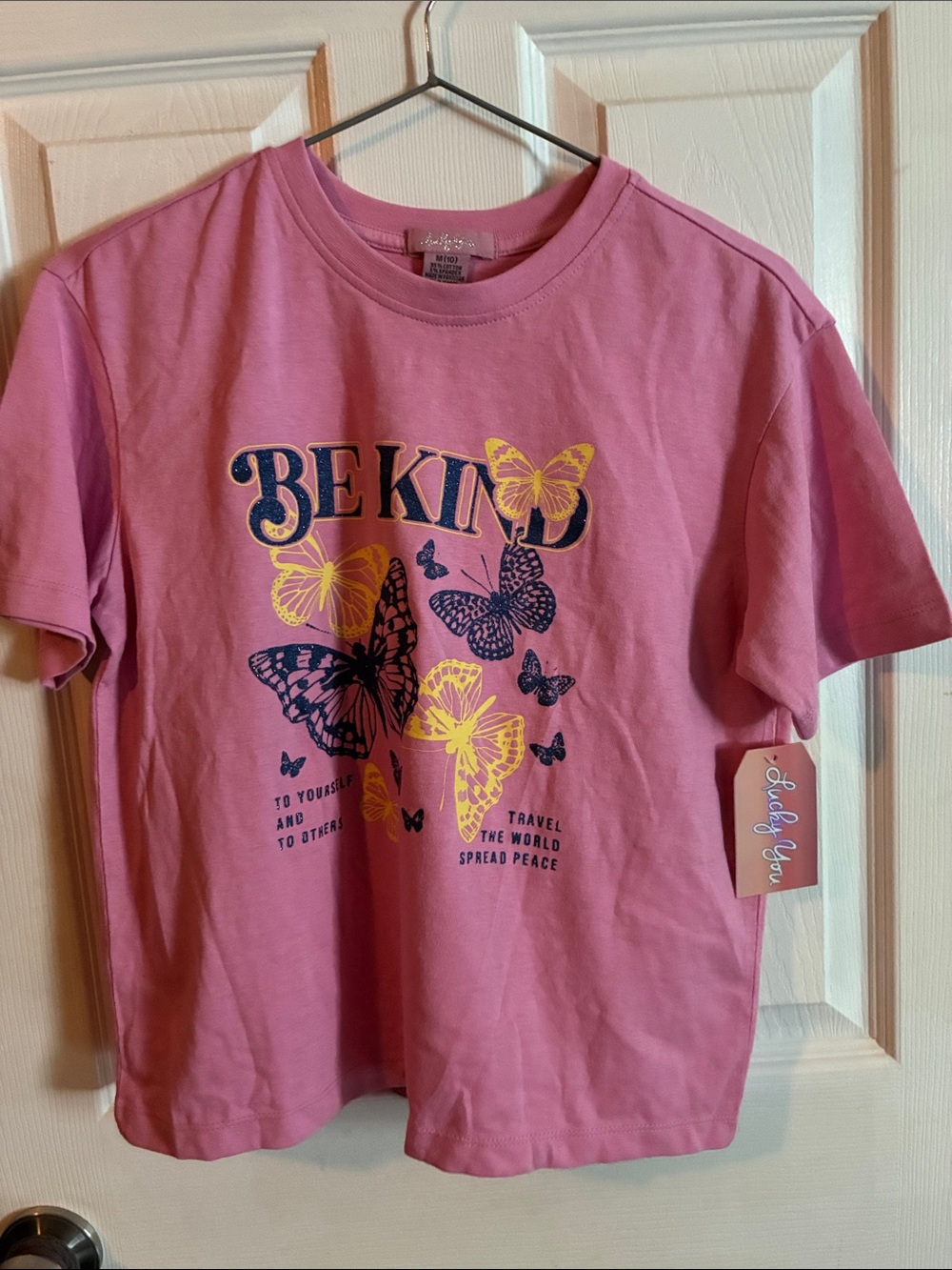 Hanky Panky Pink "Be Kind" Butterfly Graphic Tee